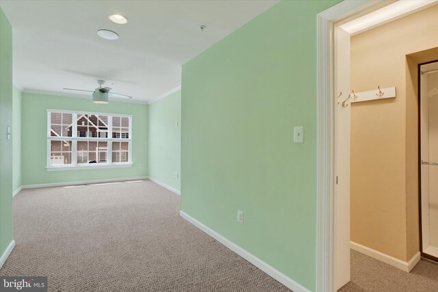 13010 Davenport Dr, Brandywine, MD 20613 - unfurnished room with recessed lighting, baseboards, ornamental molding, and carpet