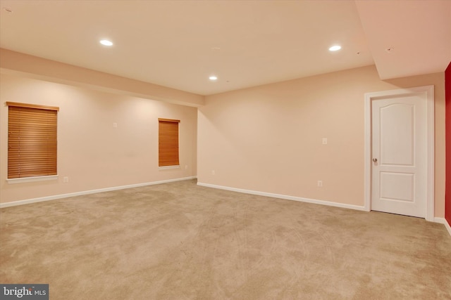 13010 Davenport Dr, Brandywine, MD 20613 - unfurnished room with light carpet, baseboards, and recessed lighting