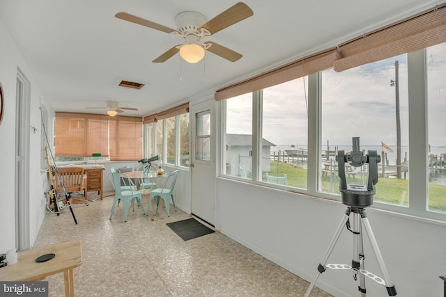 view of sunroom