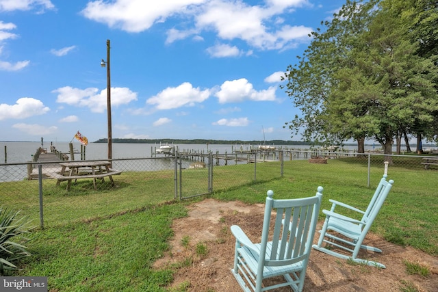 view of yard with a gate and fence