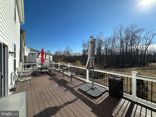 view of wooden terrace