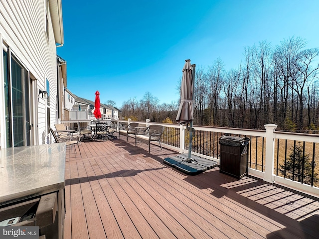 view of wooden deck