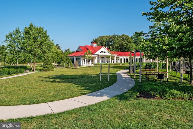 surrounding community featuring a yard