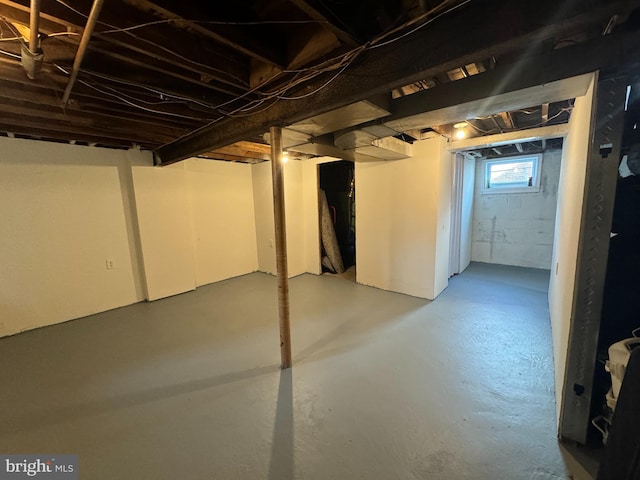 view of basement