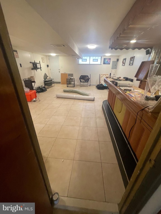 interior space featuring tile patterned floors