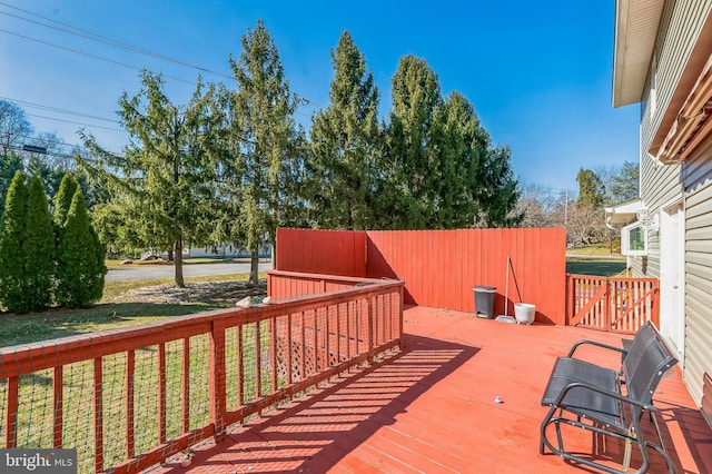 view of wooden deck