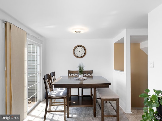 dining area with baseboards