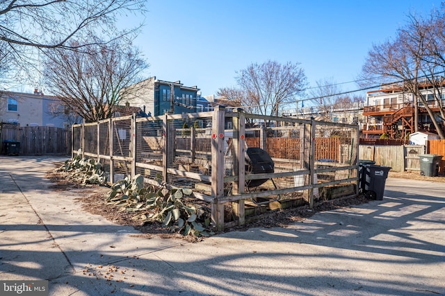 exterior space with fence