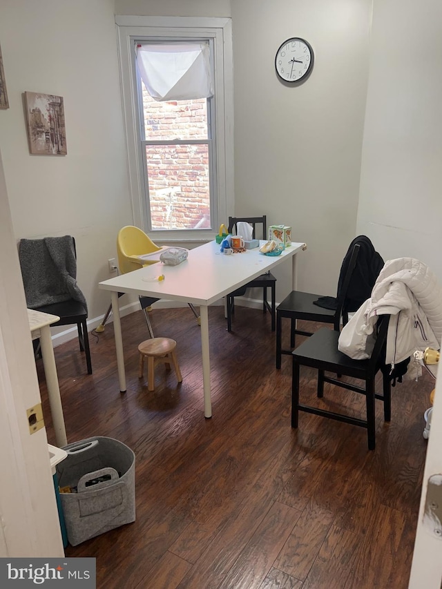 4052 Lancaster Ave, Philadelphia, PA 19104 - home office featuring dark wood-type flooring and baseboards