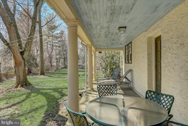 view of patio / terrace featuring a porch