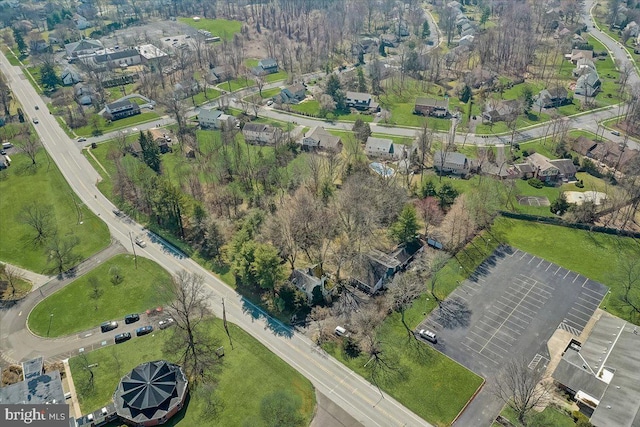 drone / aerial view with a residential view