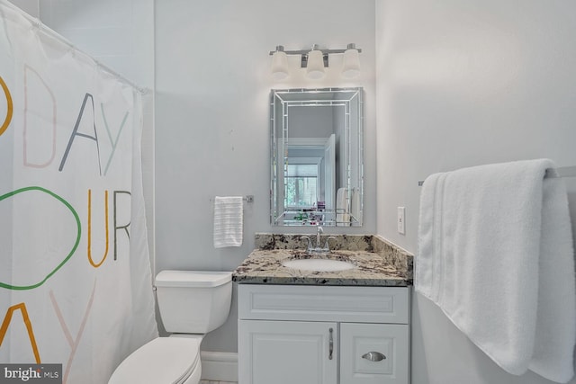 856 N Harrison St, Arlington, VA 22205 - full bath with vanity, toilet, and a shower with curtain