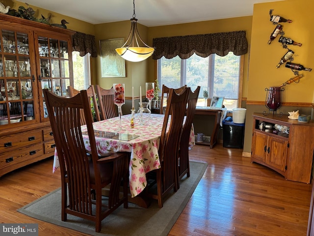 dining room featuring wood finished floors