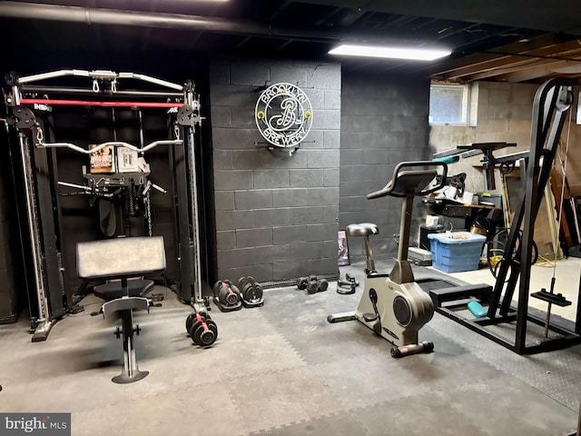 view of workout area