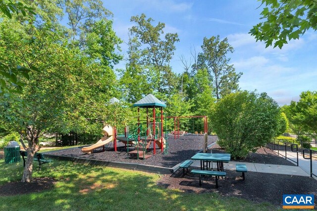 view of community jungle gym