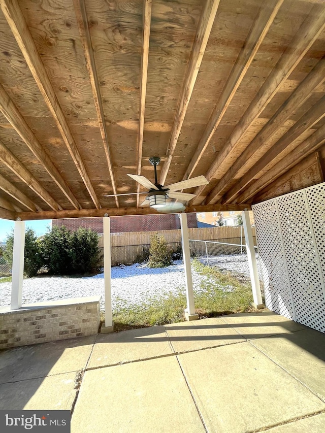 view of patio with fence