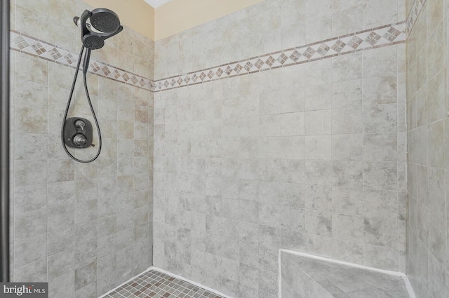 details with tiled shower