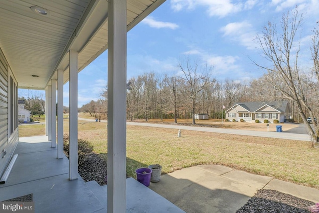 view of patio with covered porch