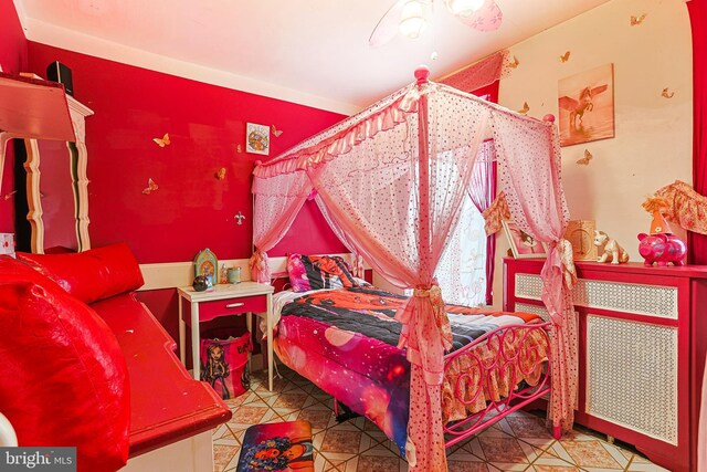 view of tiled bedroom