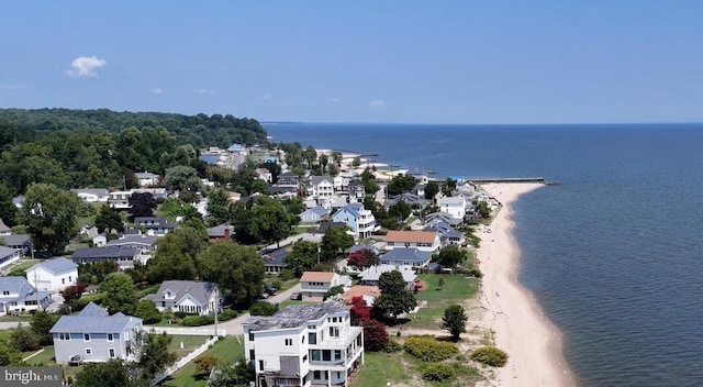 5128 Shore Dr, Huntingtown, MD 20639 - aerial view of residential area with expansive beach