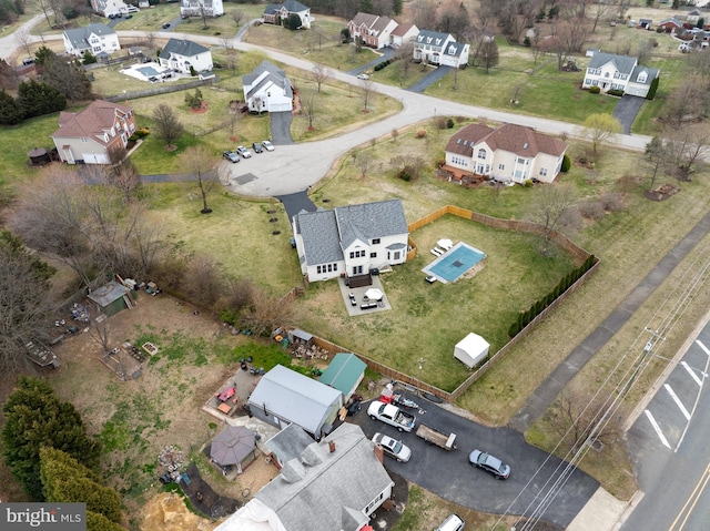 birds eye view of property featuring a residential view