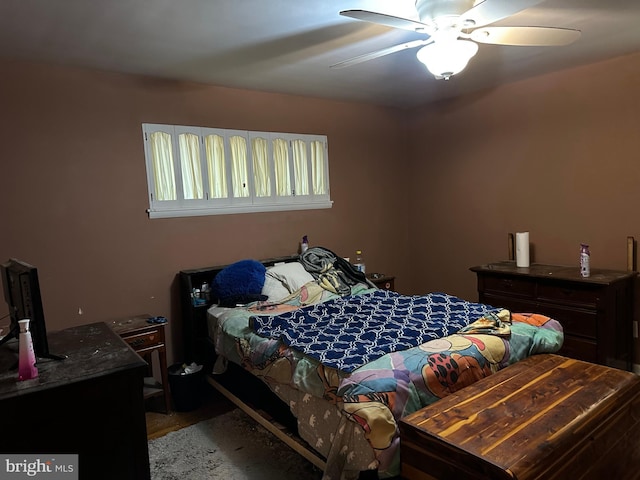 bedroom featuring a ceiling fan