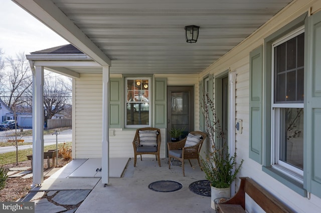 view of patio / terrace with a porch