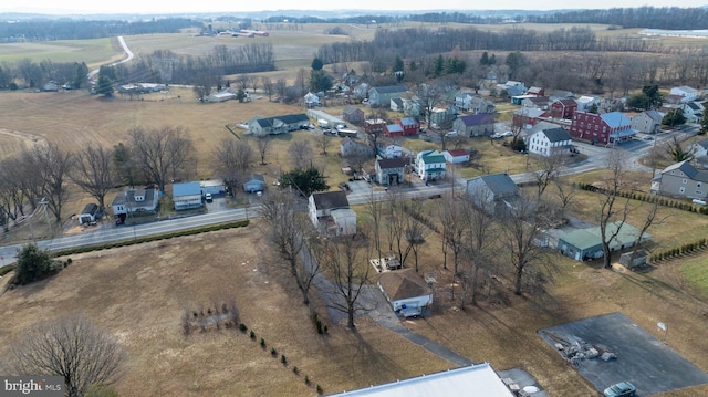 bird's eye view with a rural view