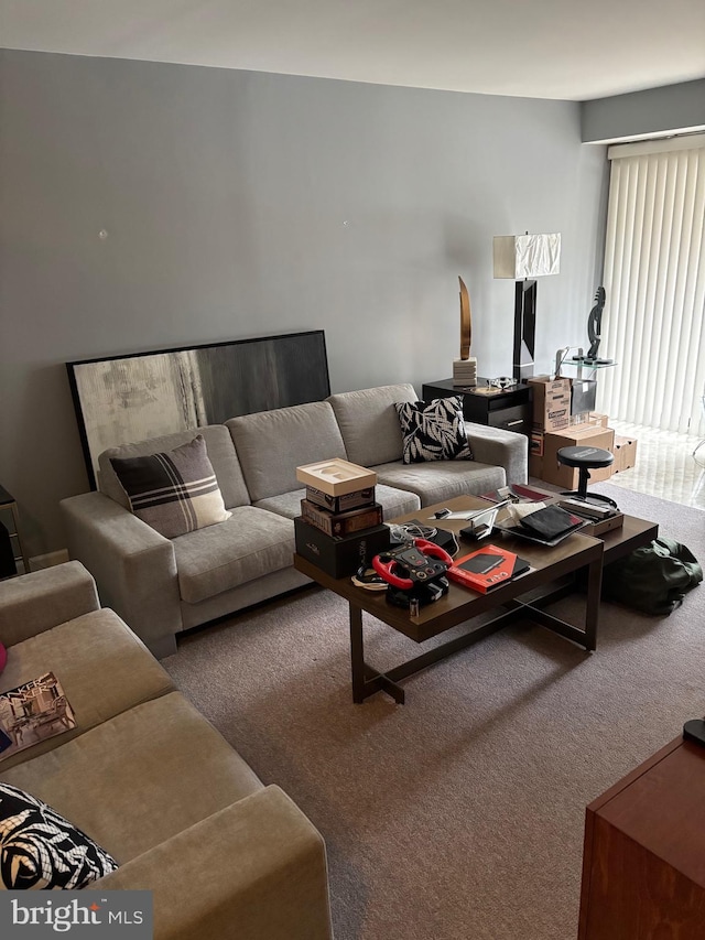 view of carpeted living room