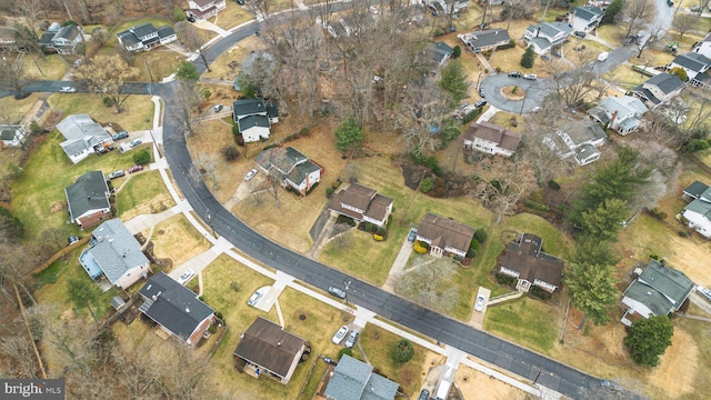 bird's eye view featuring a residential view