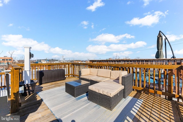 deck with outdoor lounge area