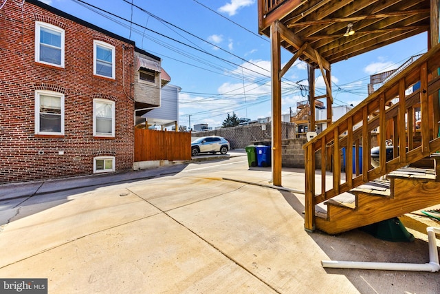 exterior space featuring fence