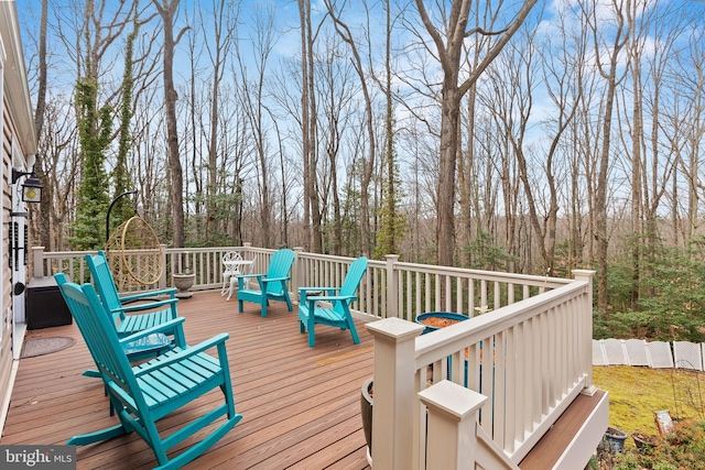 view of wooden terrace