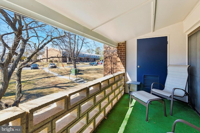 balcony featuring visible vents