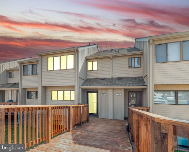 view of deck at dusk