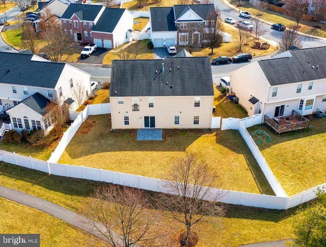 drone / aerial view featuring a residential view