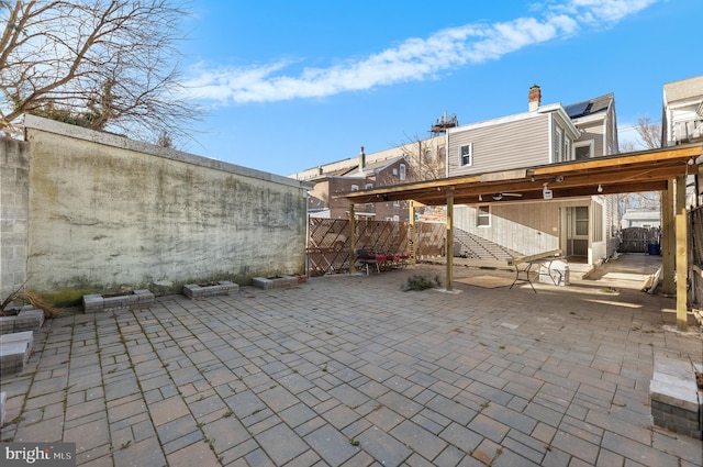 view of patio with a fenced backyard