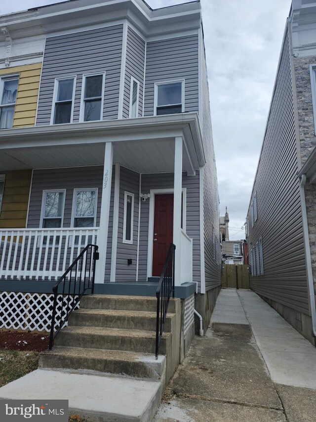 203 S Loudon Ave, Baltimore, MD 21229 - view of front of house with covered porch