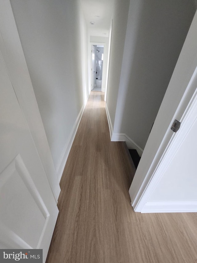 203 S Loudon Ave, Baltimore, MD 21229 - hall featuring wood finished floors and baseboards