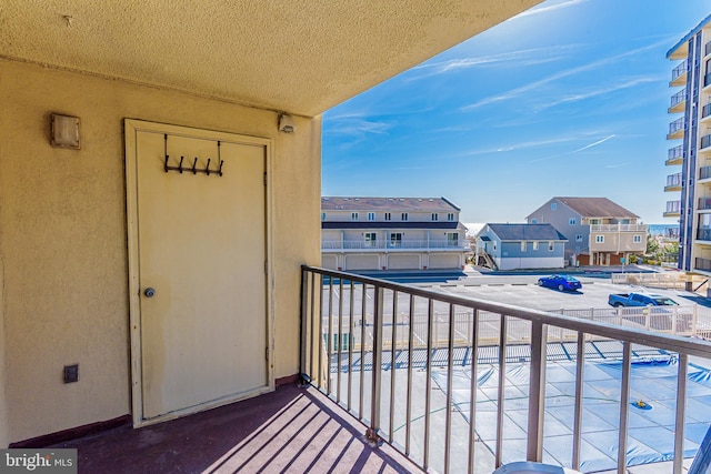balcony with a residential view
