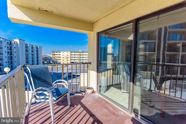 balcony with a city view