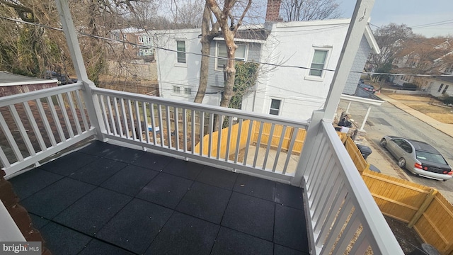 balcony featuring a residential view