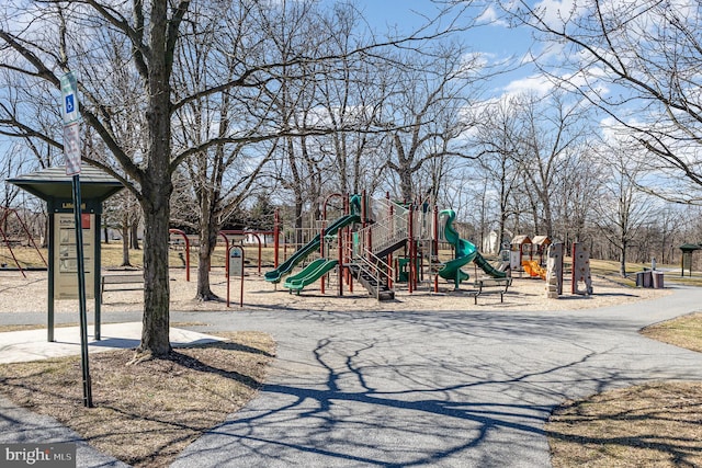 view of community jungle gym