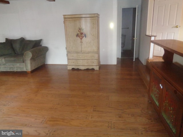 living area featuring wood finished floors