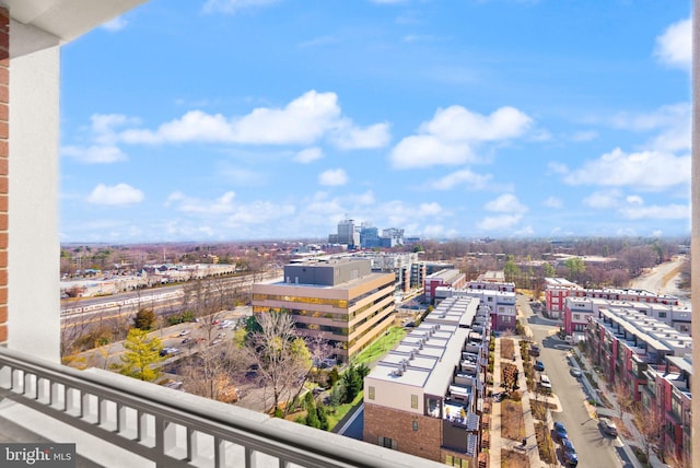 balcony featuring a view of city