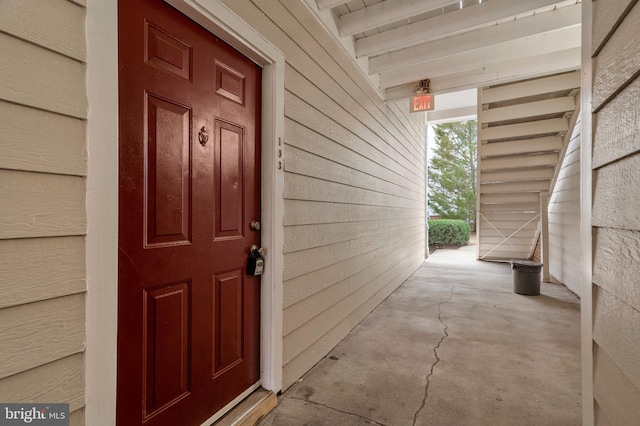 view of doorway to property