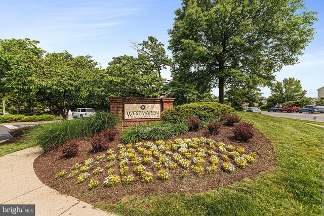 view of community sign