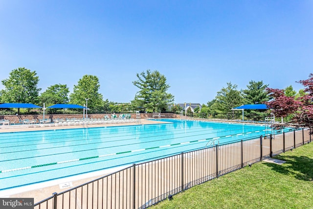 pool featuring fence