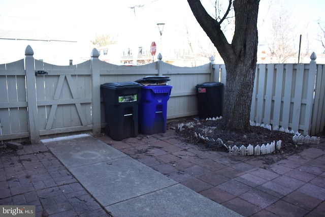 view of patio with fence