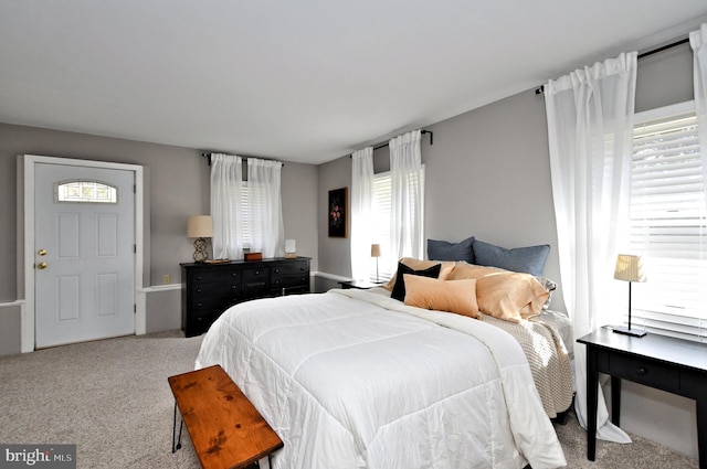 view of carpeted bedroom